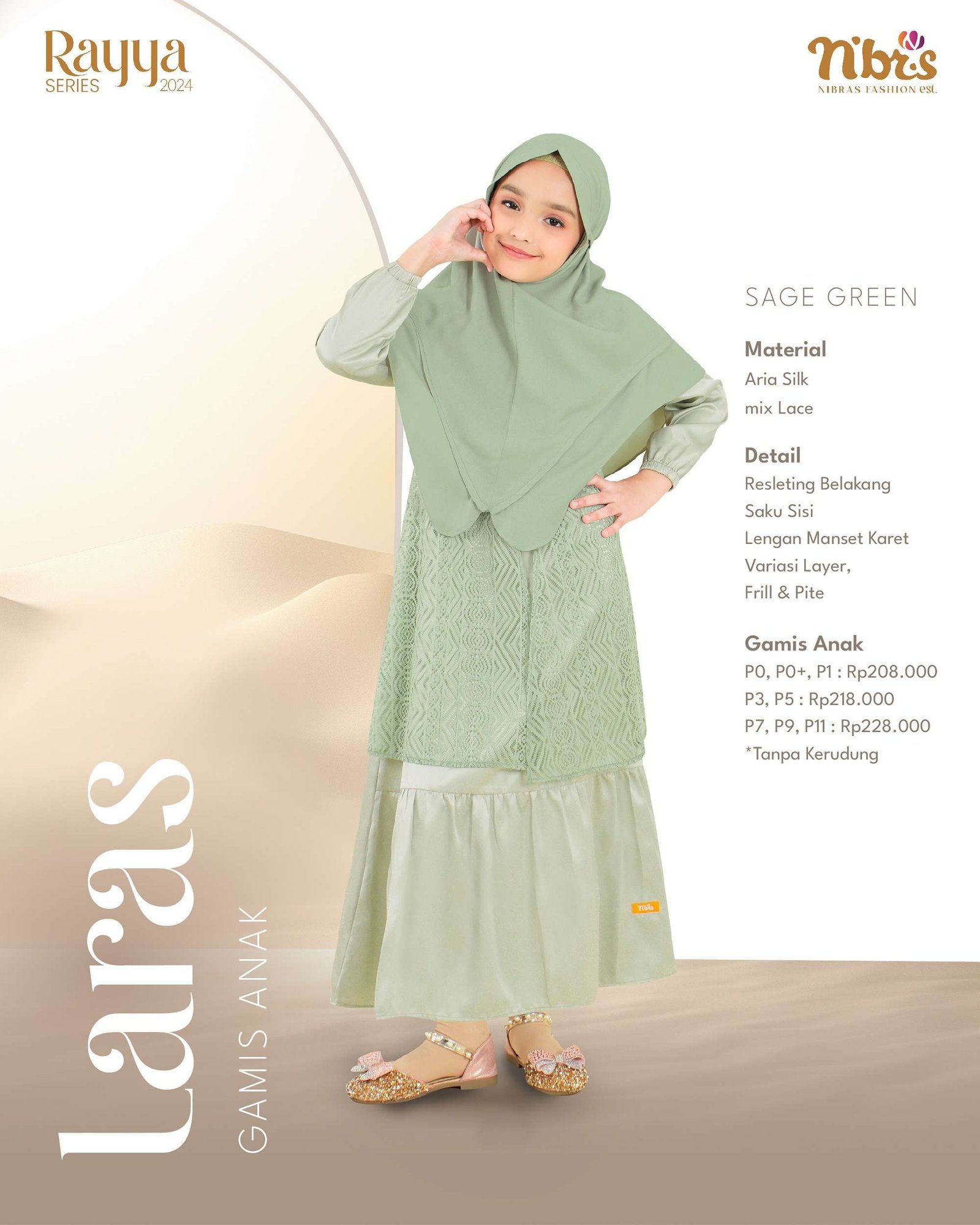 LARAS GAMIS ANAK ( TANPA KERUDUNG)